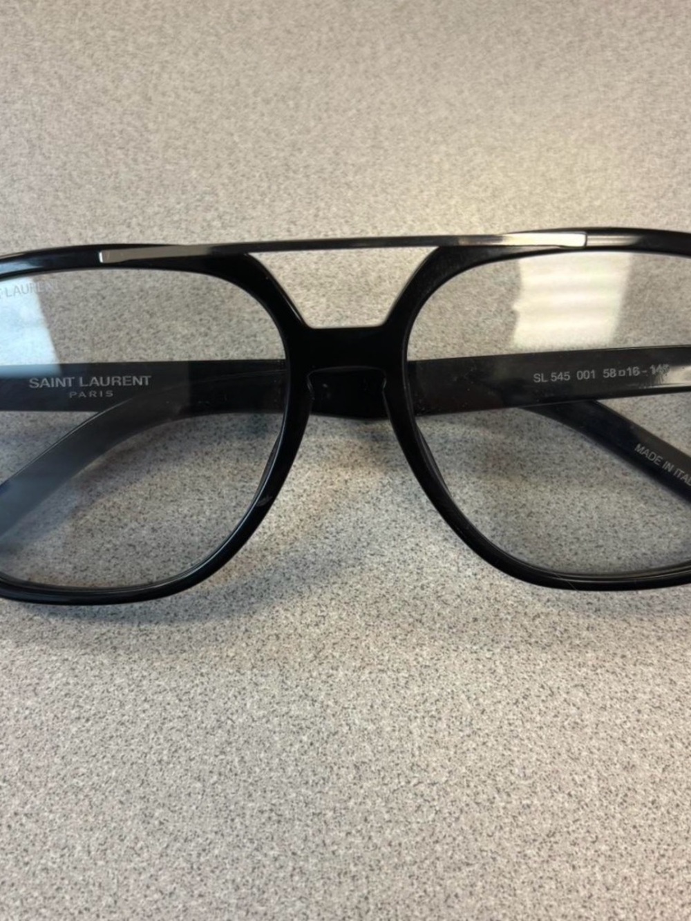 Saint Laurent Black Frame Temple with White Logo